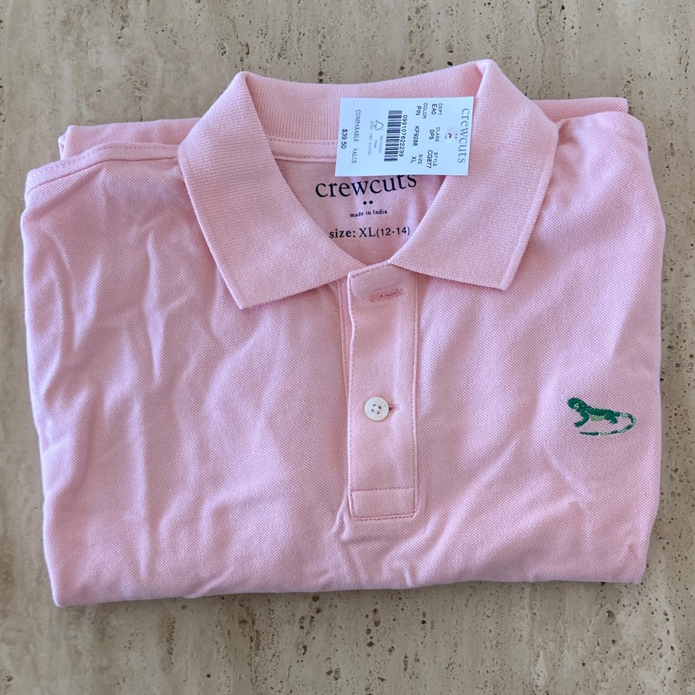 [J crew Crewcuts] pink polo top | XL